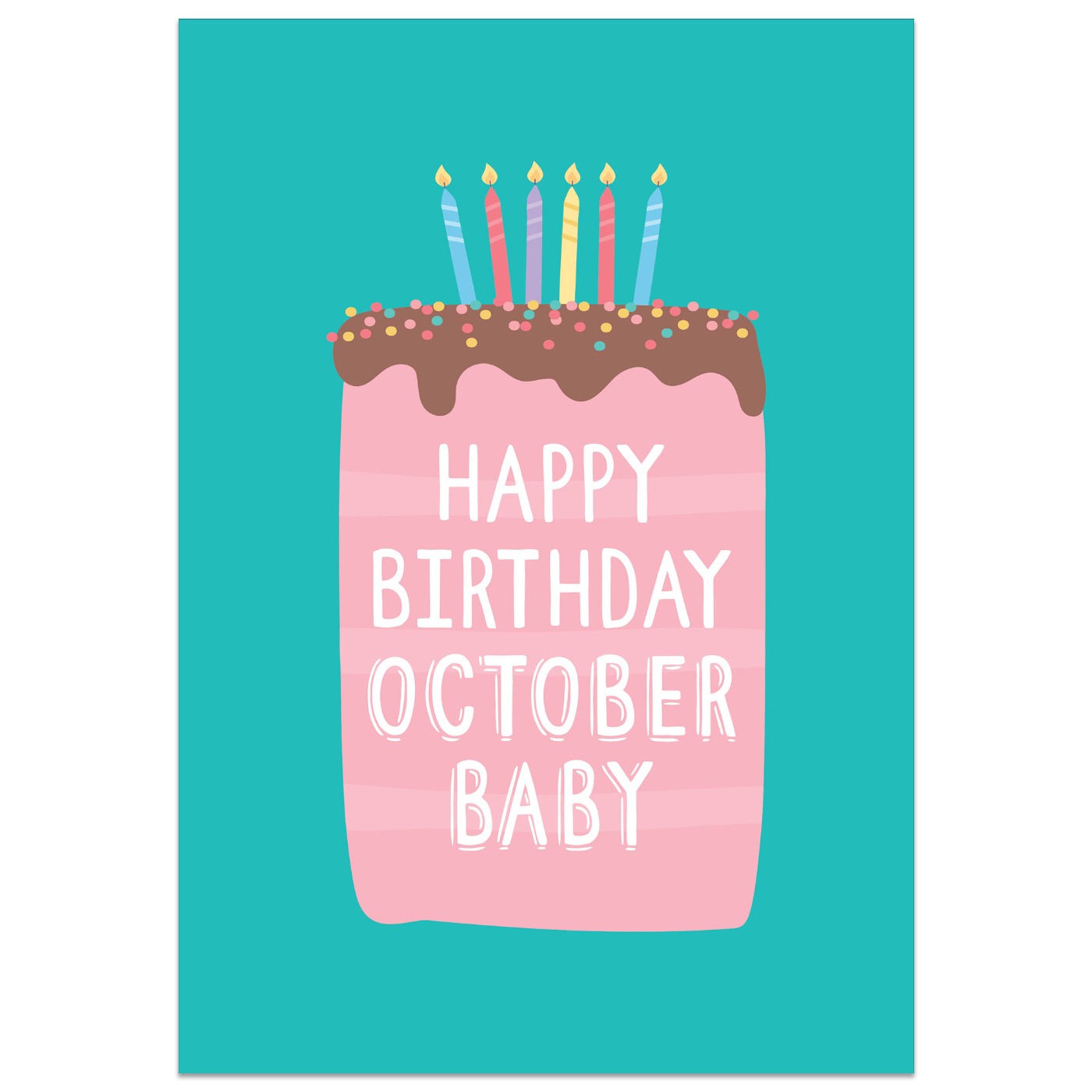 October Baby Birthday Card