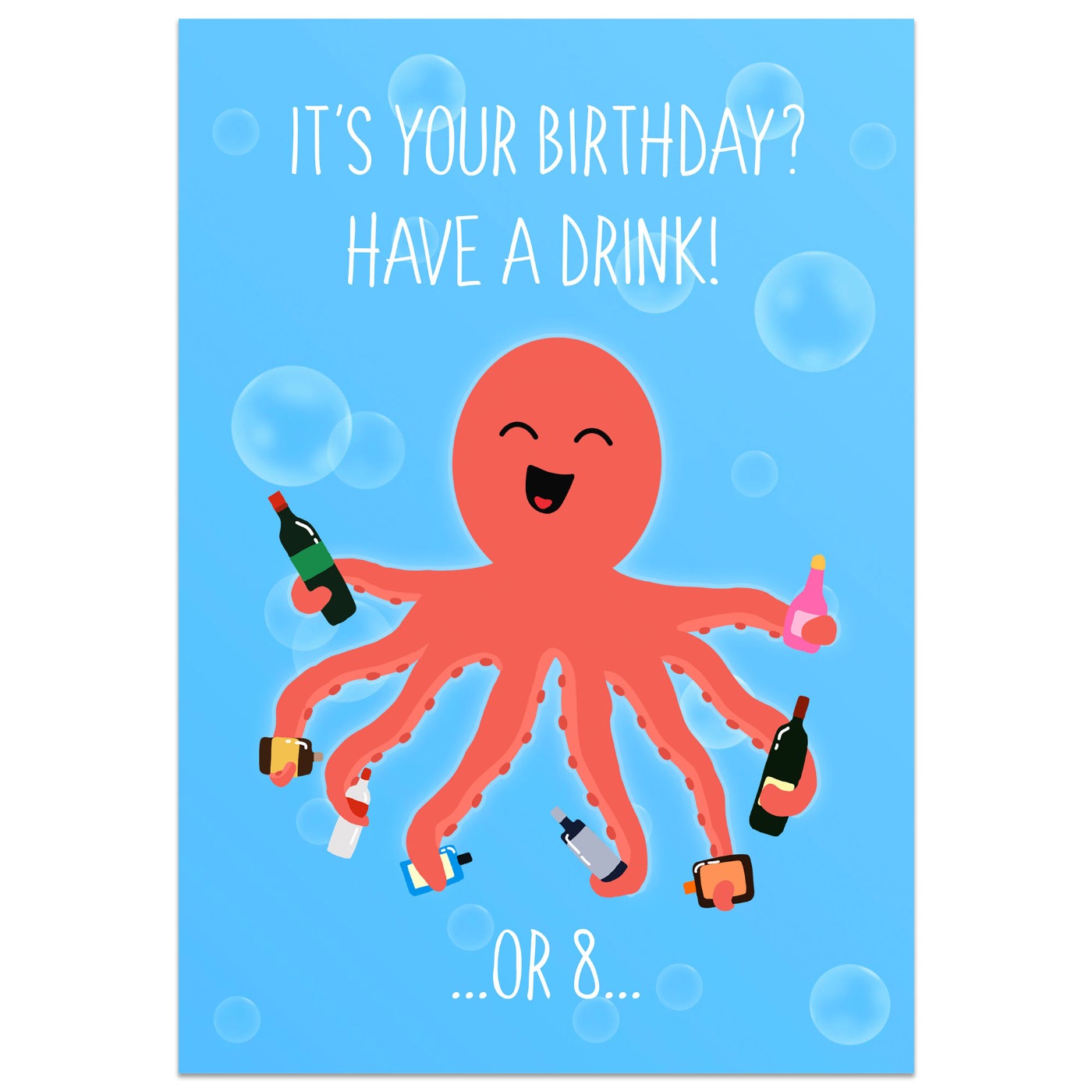 Octopus Birthday Card