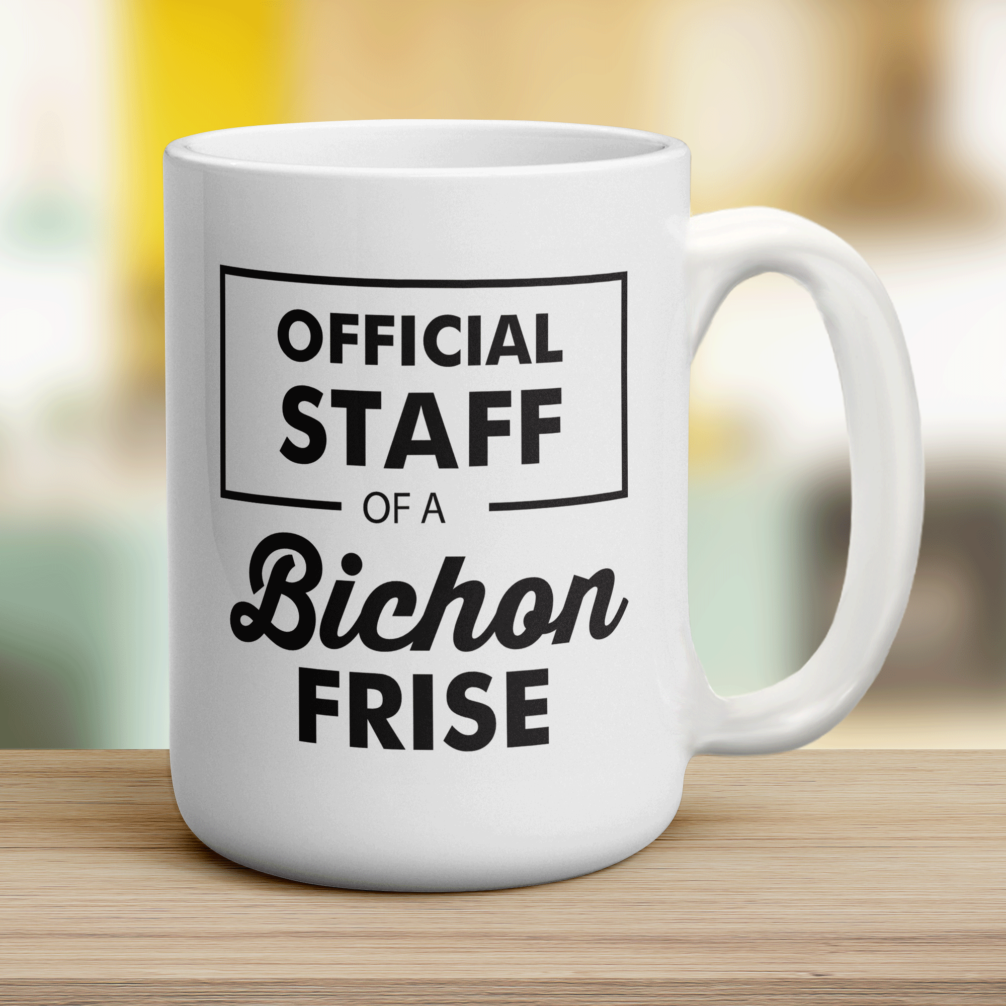 Official Staff of a Bichon Frise Mug - Jumbo 440ml (15oz) / White
