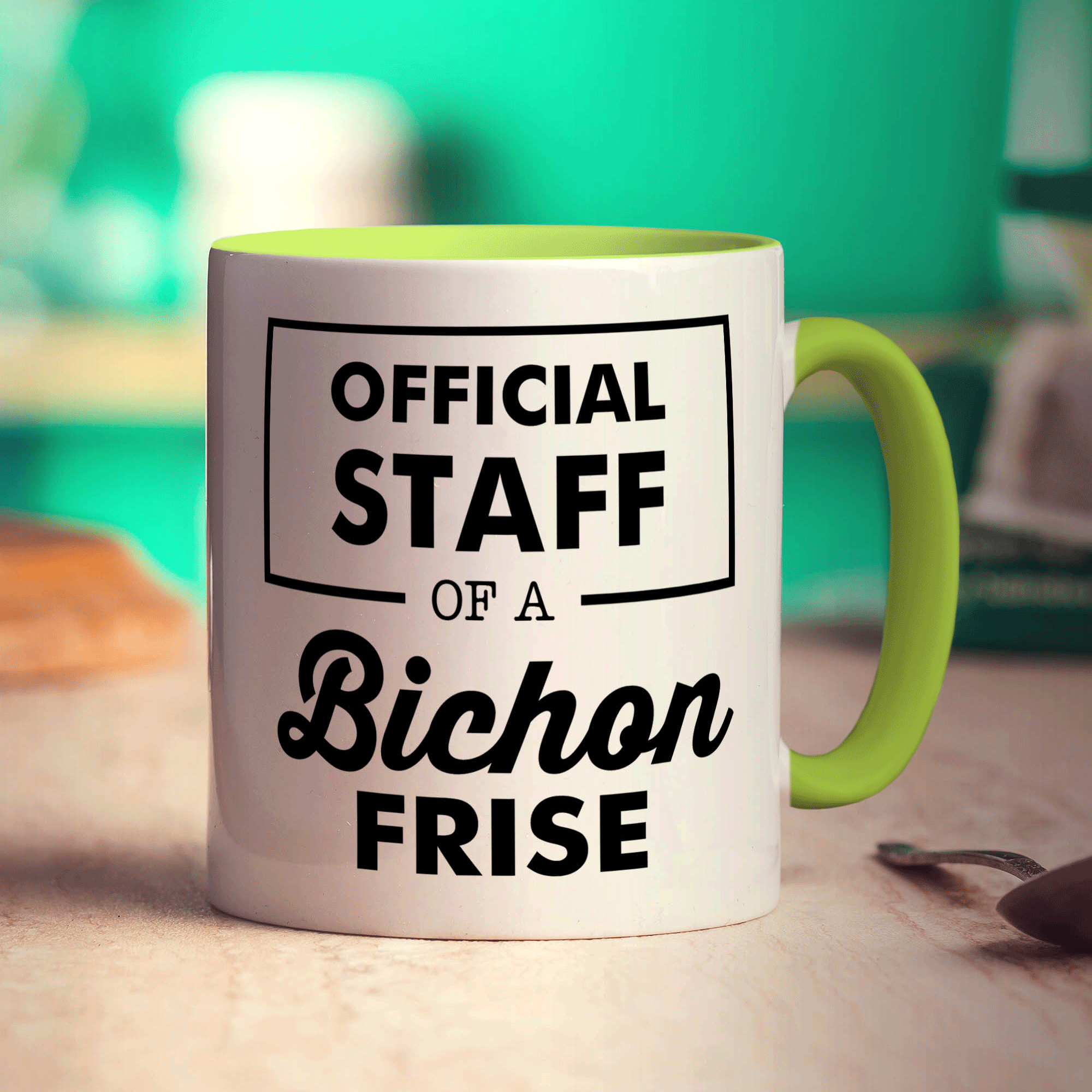 Official Staff of a Bichon Frise Mug - Standard 330ml (11oz) / Green