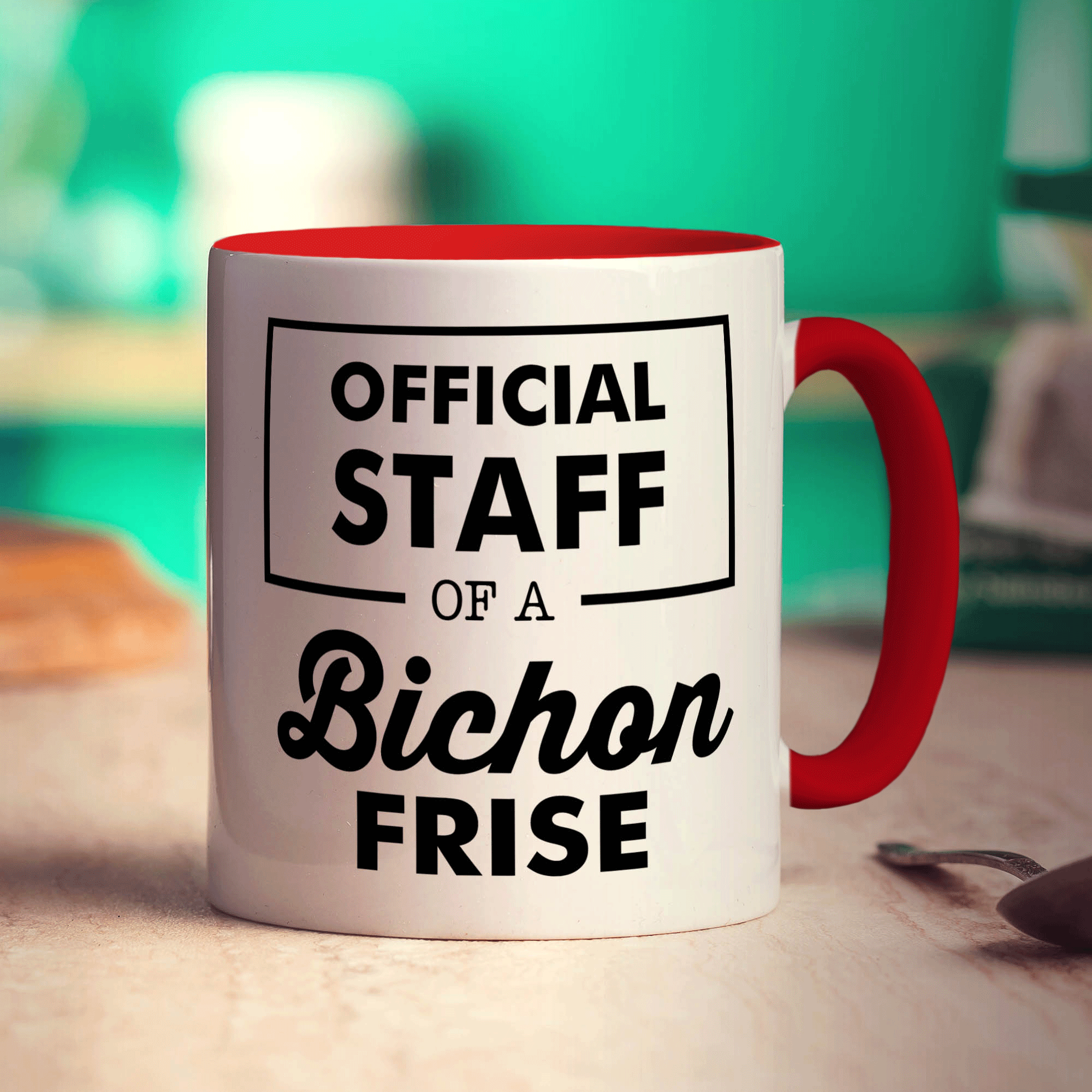 Official Staff of a Bichon Frise Mug - Standard 330ml (11oz) / Red