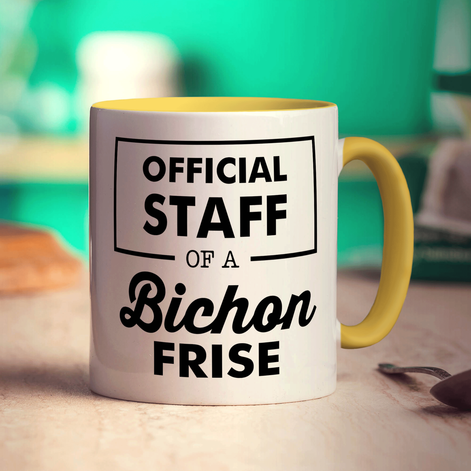 Official Staff of a Bichon Frise Mug - Standard 330ml (11oz) / Yellow
