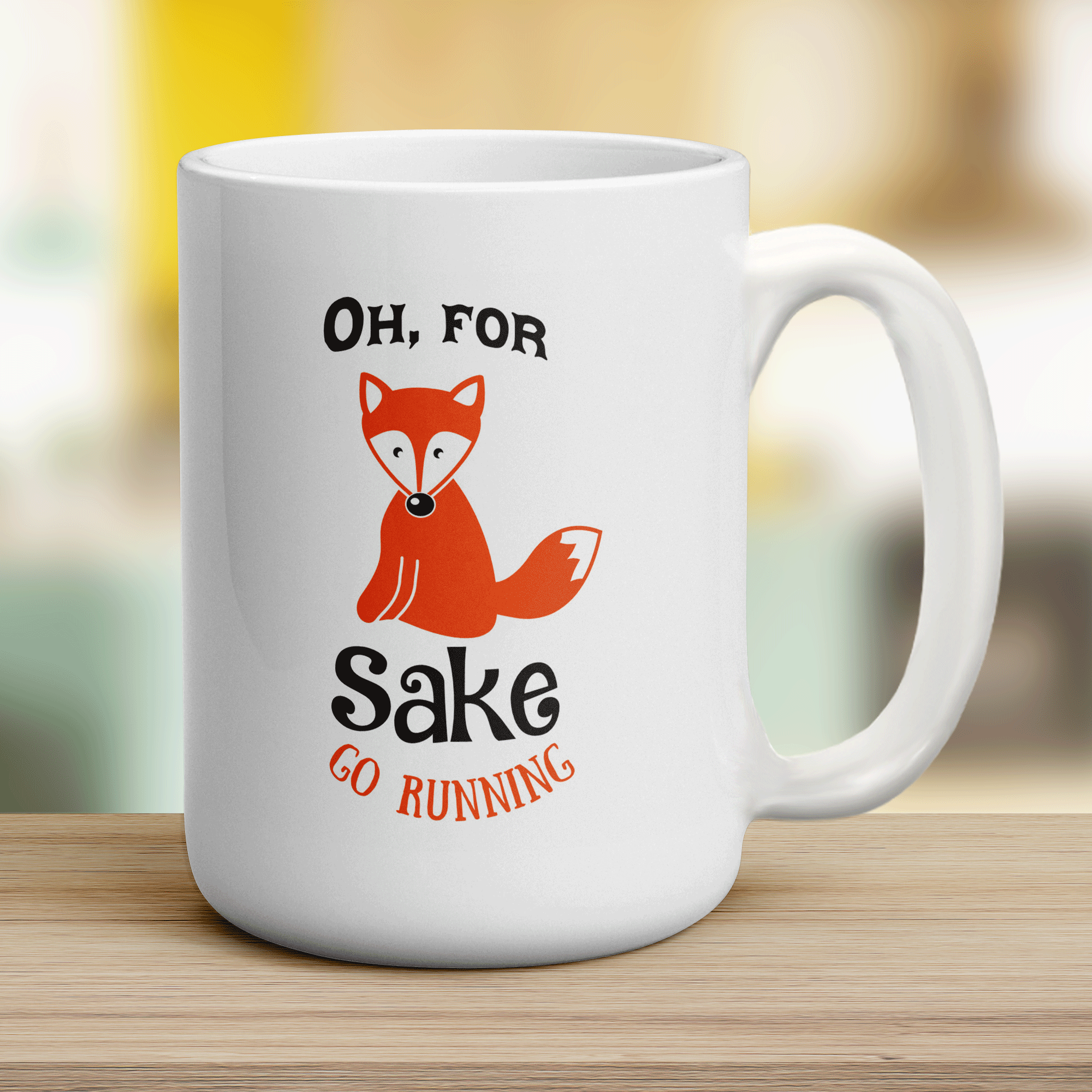 Oh, For Fox Sake Go Running Mug