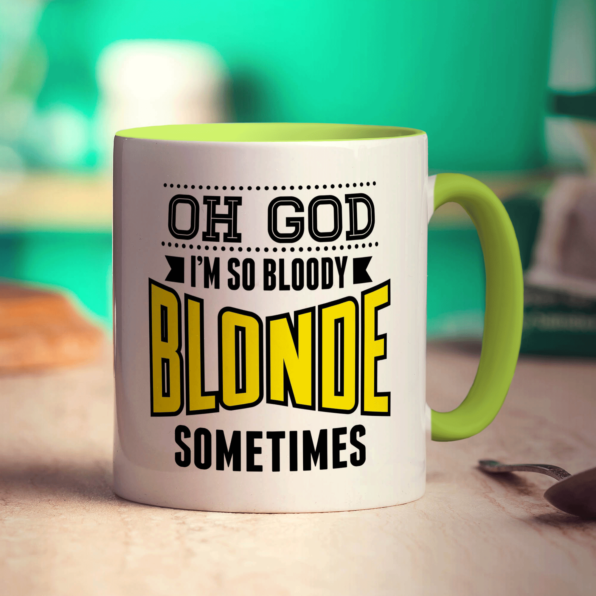 Oh God I'm So Bloody Blonde Sometimes Mug - Standard 330ml (11oz) / Green