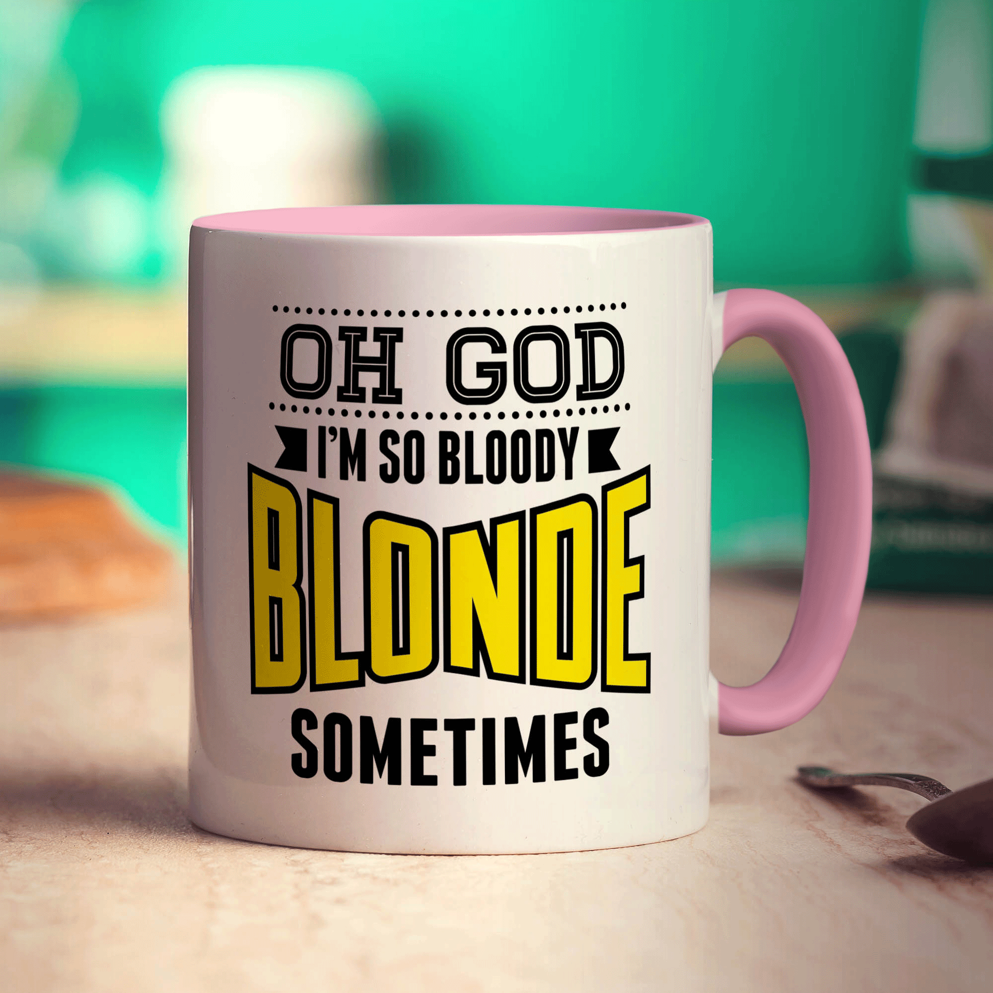 Oh God I'm So Bloody Blonde Sometimes Mug - Standard 330ml (11oz) / Pink