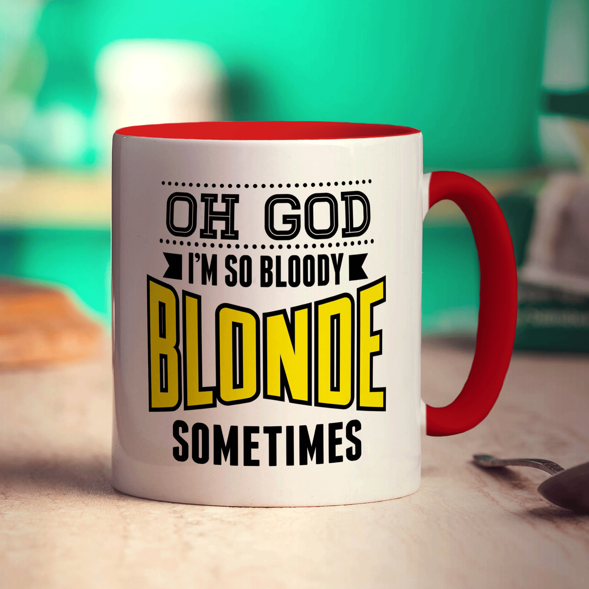 Oh God I'm So Bloody Blonde Sometimes Mug - Standard 330ml (11oz) / Red