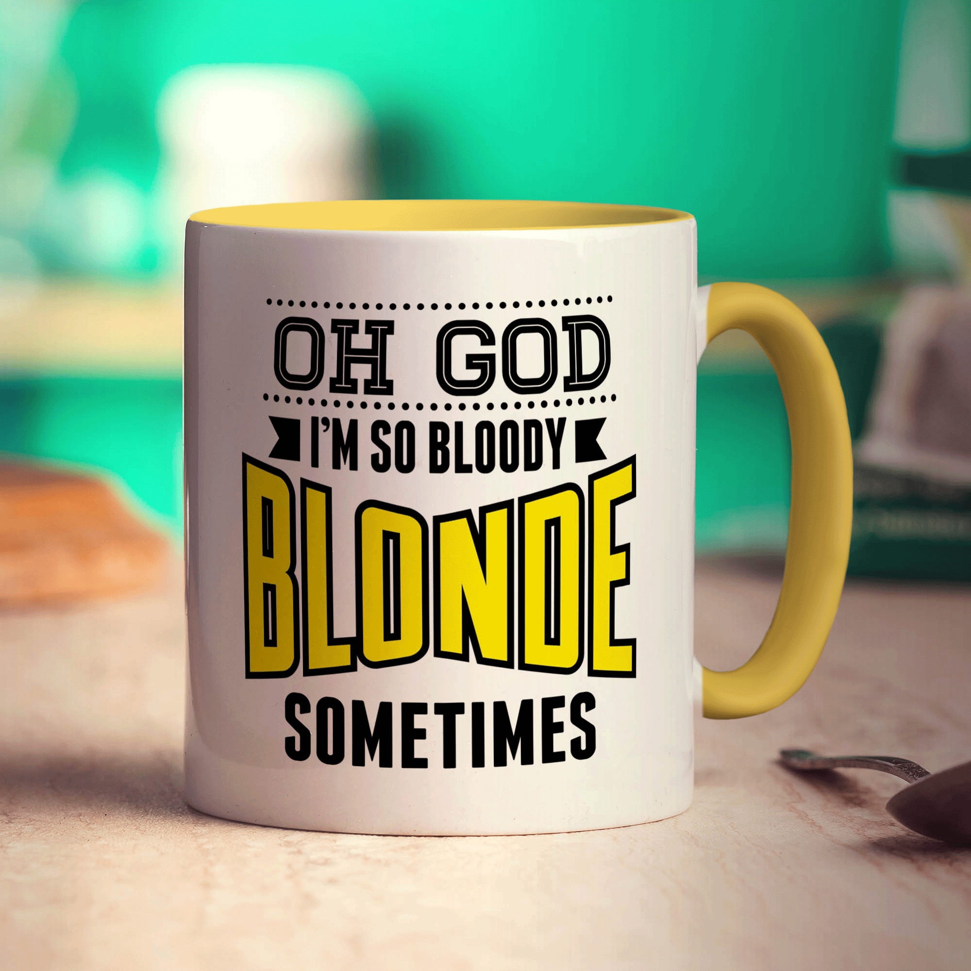 Oh God I'm So Bloody Blonde Sometimes Mug - Standard 330ml (11oz) / Yellow