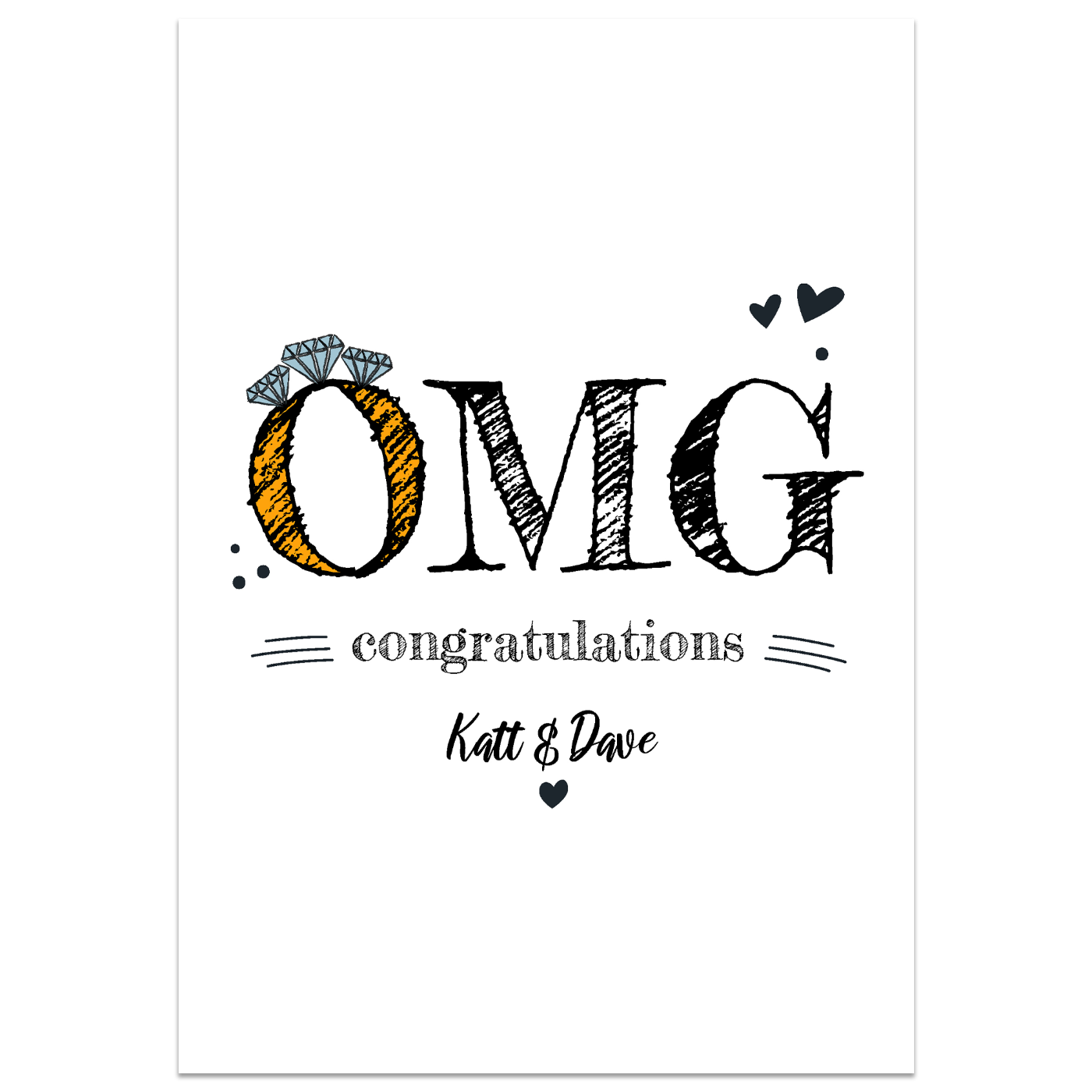 congratulations-engaged-lock-card-standing-up