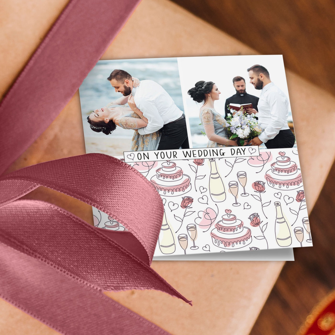 On Your Wedding Day Abstract Photo Wrapping Paper