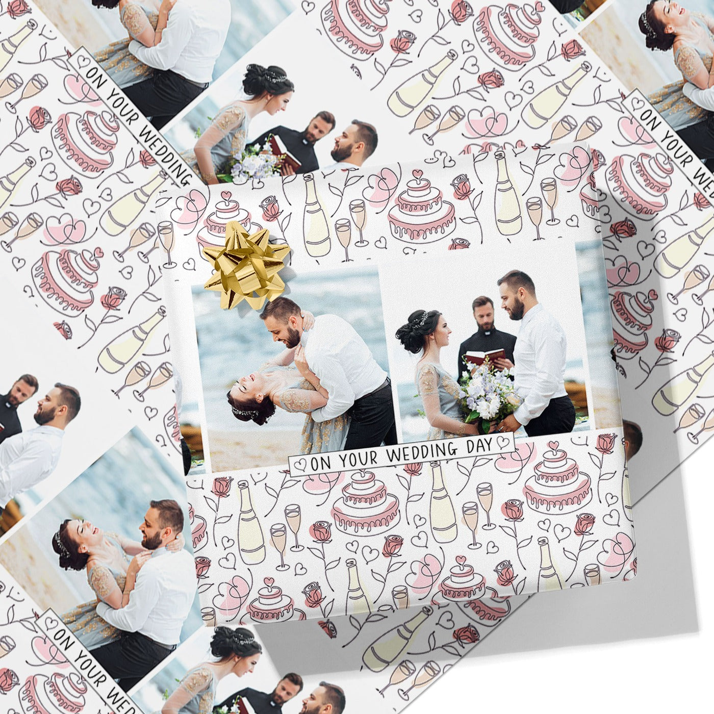 On Your Wedding Day Abstract Photo Wrapping Paper