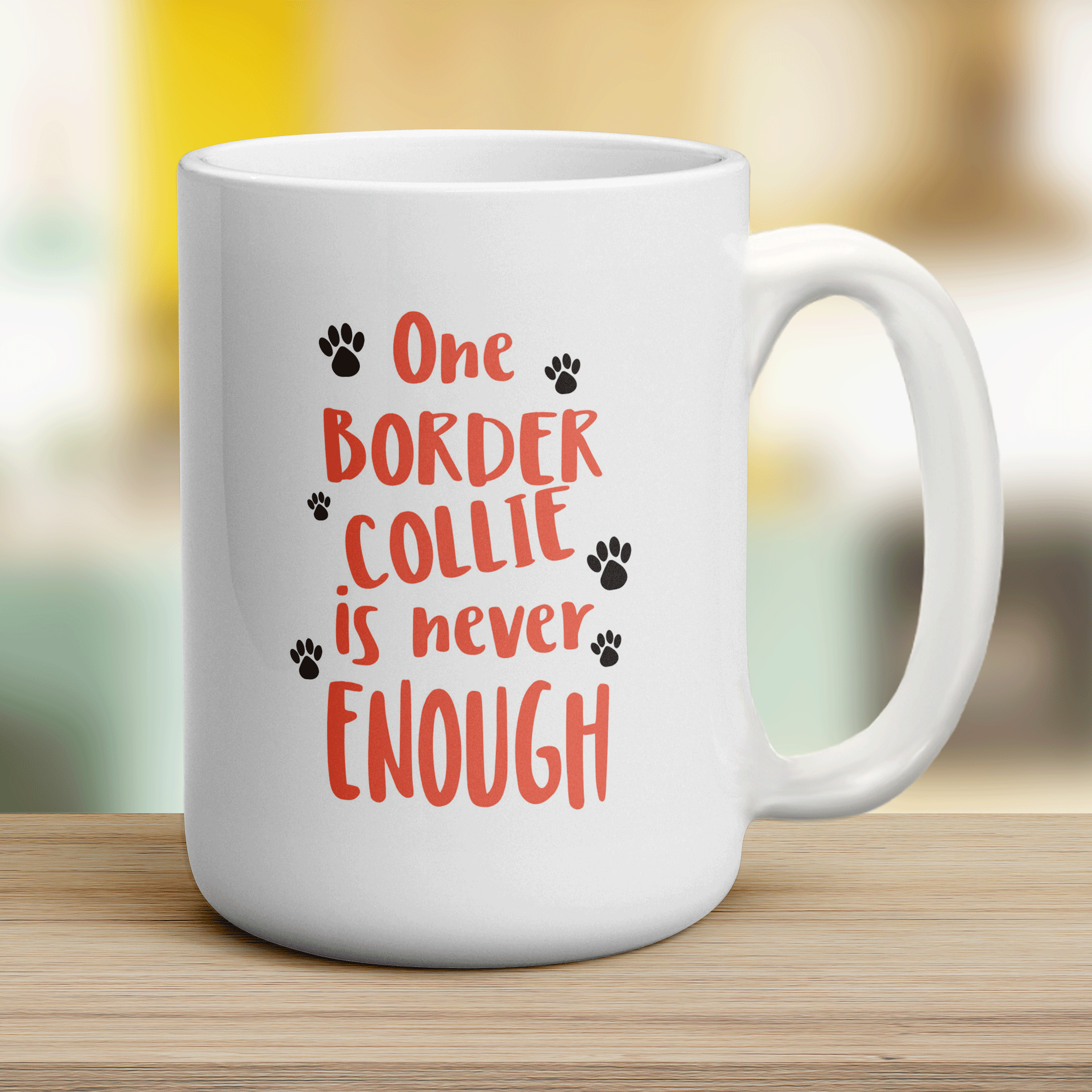 One Border Collie is Never Enough Mug - Jumbo 440ml (15oz) / White