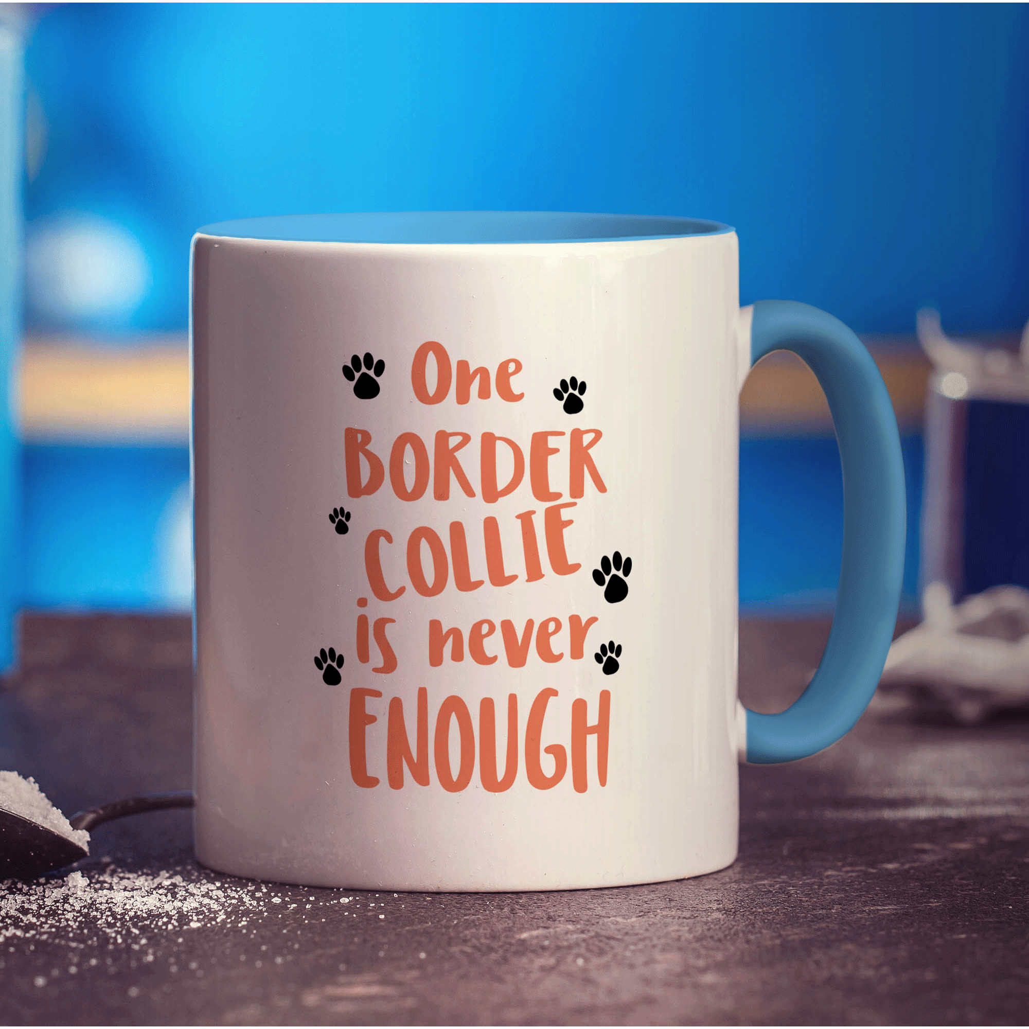 One Border Collie is Never Enough Mug - Standard 330ml (11oz) / Blue
