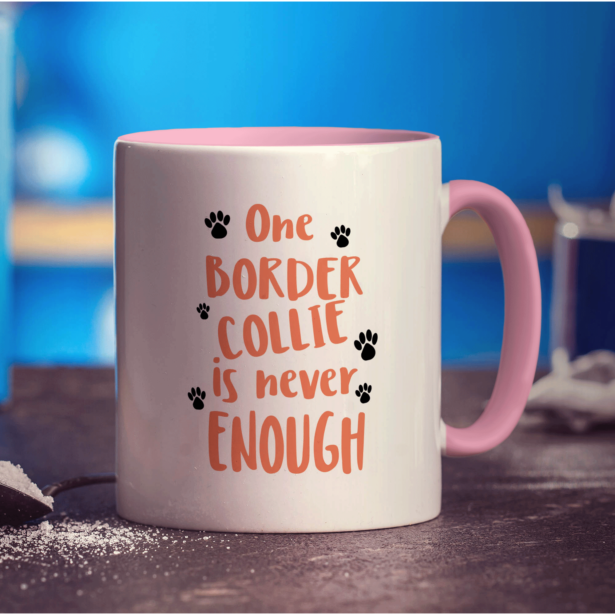 One Border Collie is Never Enough Mug - Standard 330ml (11oz) / Pink
