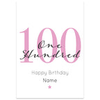 100th Milestone Birthday Card