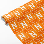 Orange Colour Name and Initial Wrapping Paper