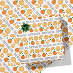 Orange Pattern Message Wrapping Paper