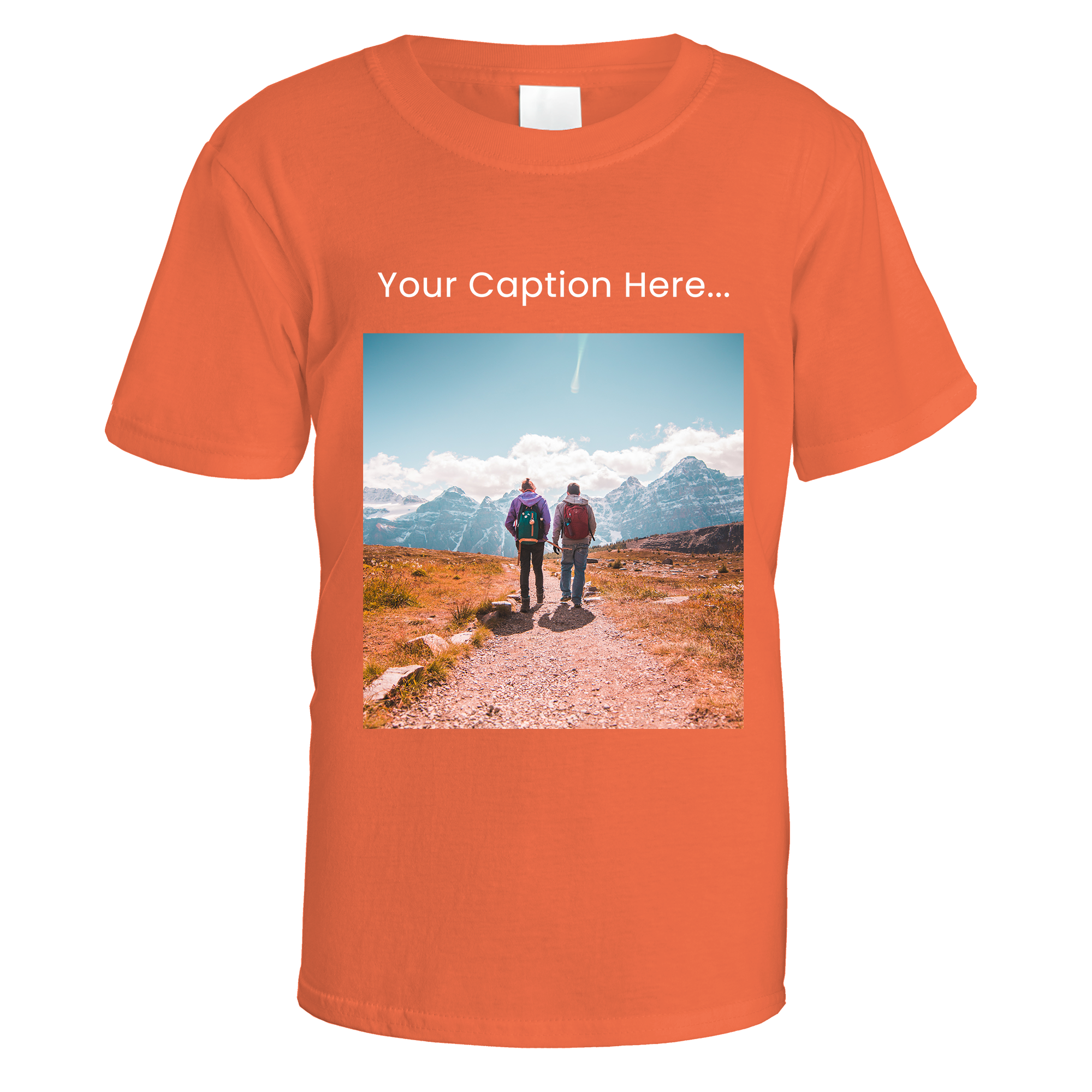 Personalised Photo and Top Caption T-Shirt