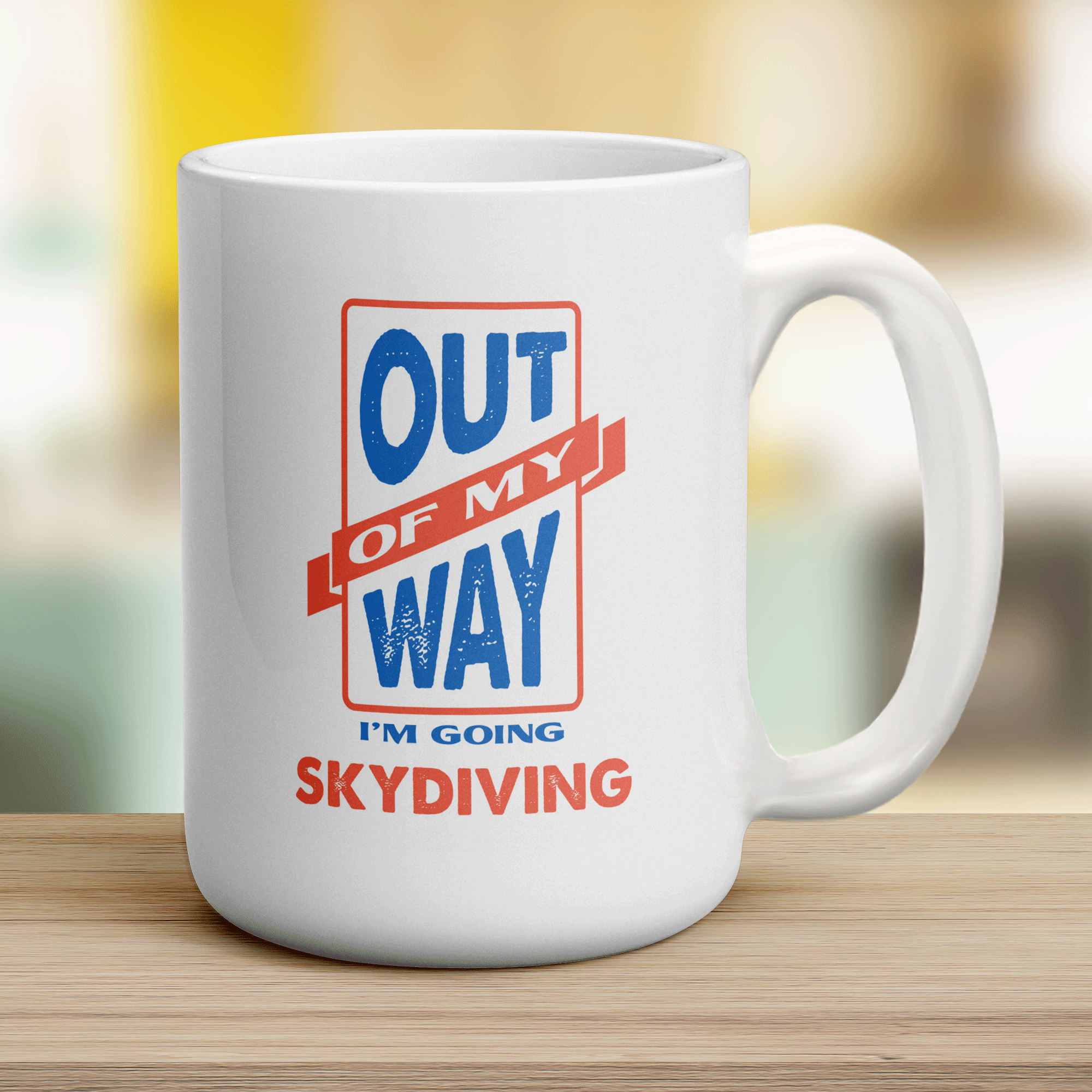 Out of My Way I'm Going Skydiving Mug - Jumbo 440ml (15oz) / White