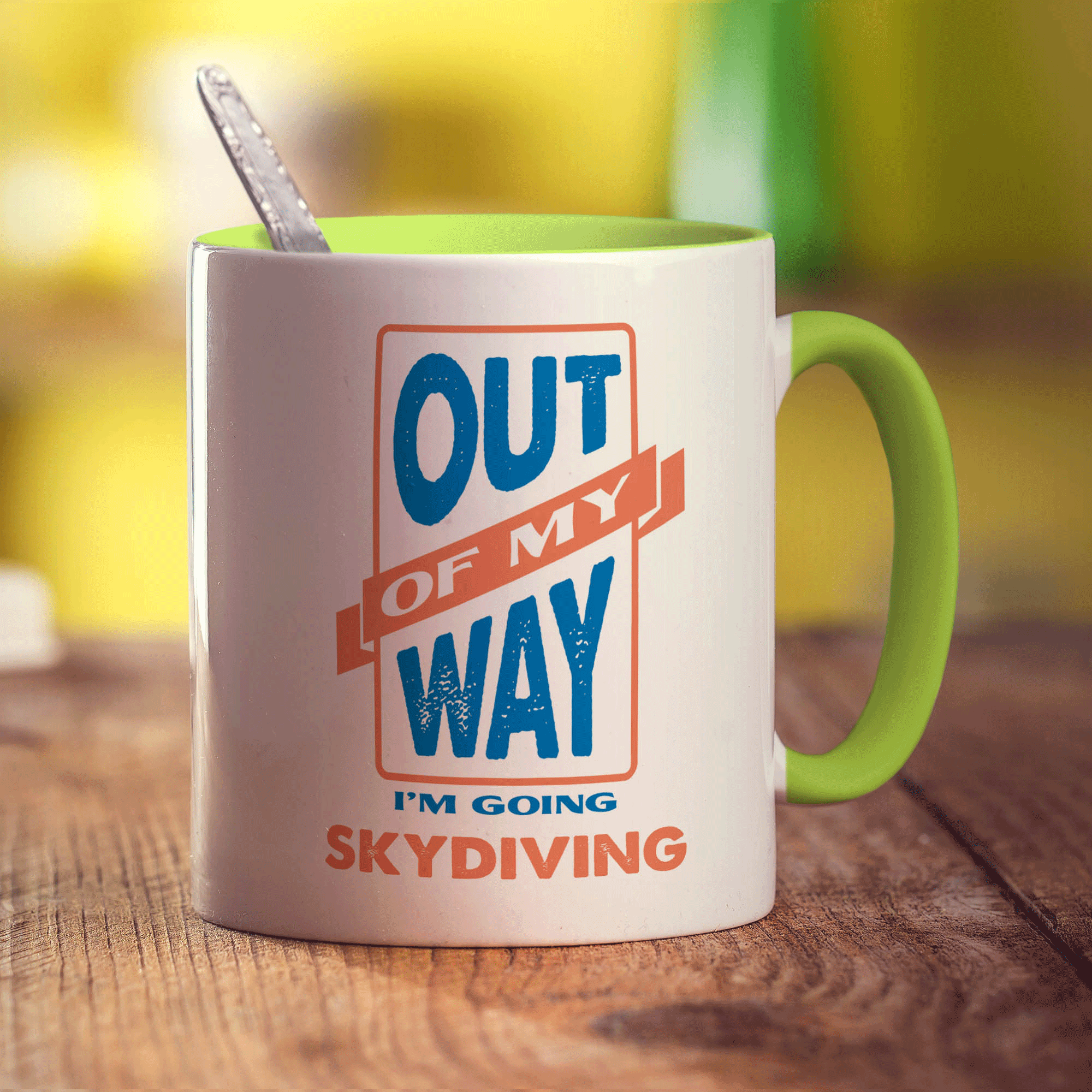 Out of My Way I'm Going Skydiving Mug - Standard 330ml (11oz) / Green