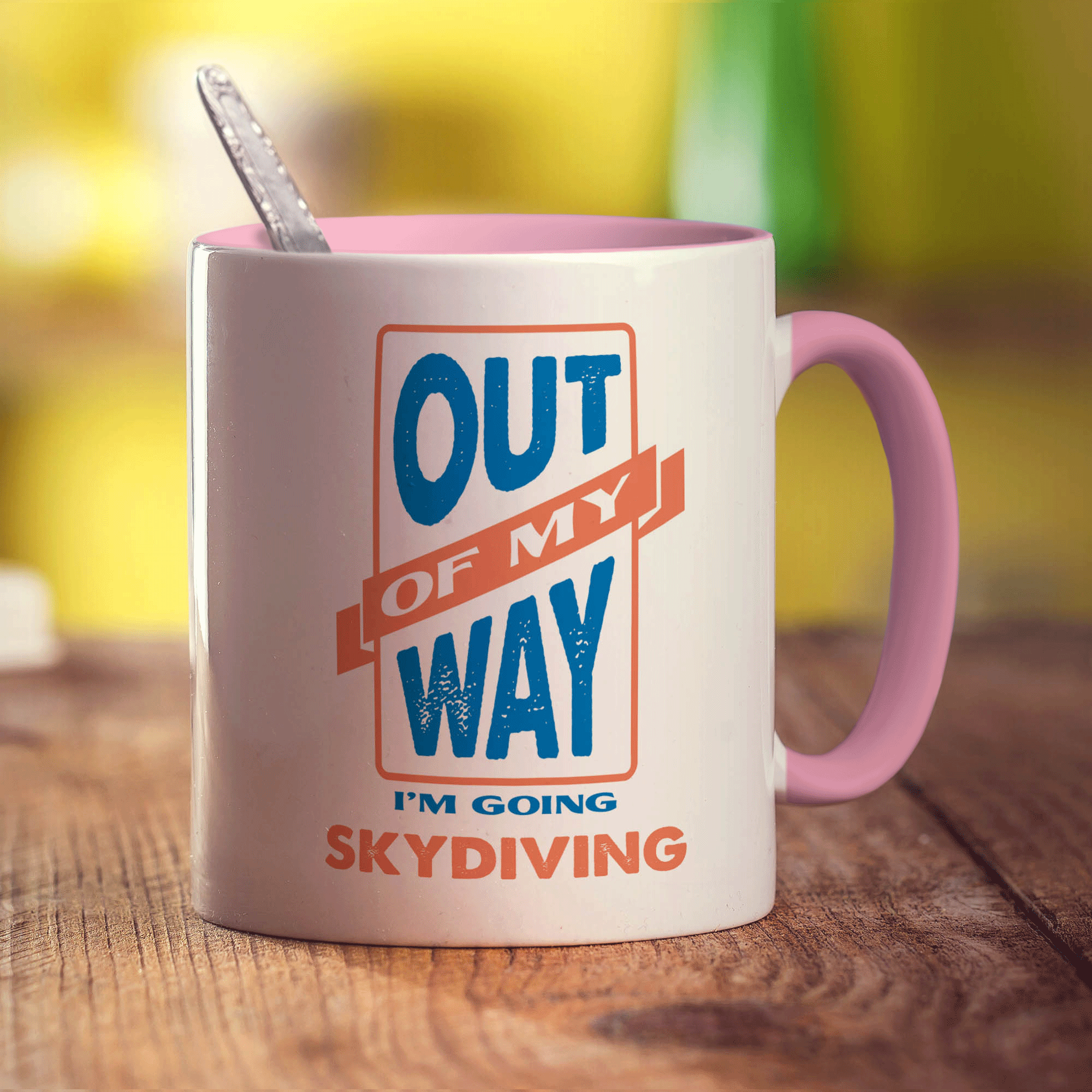 Out of My Way I'm Going Skydiving Mug - Standard 330ml (11oz) / Pink