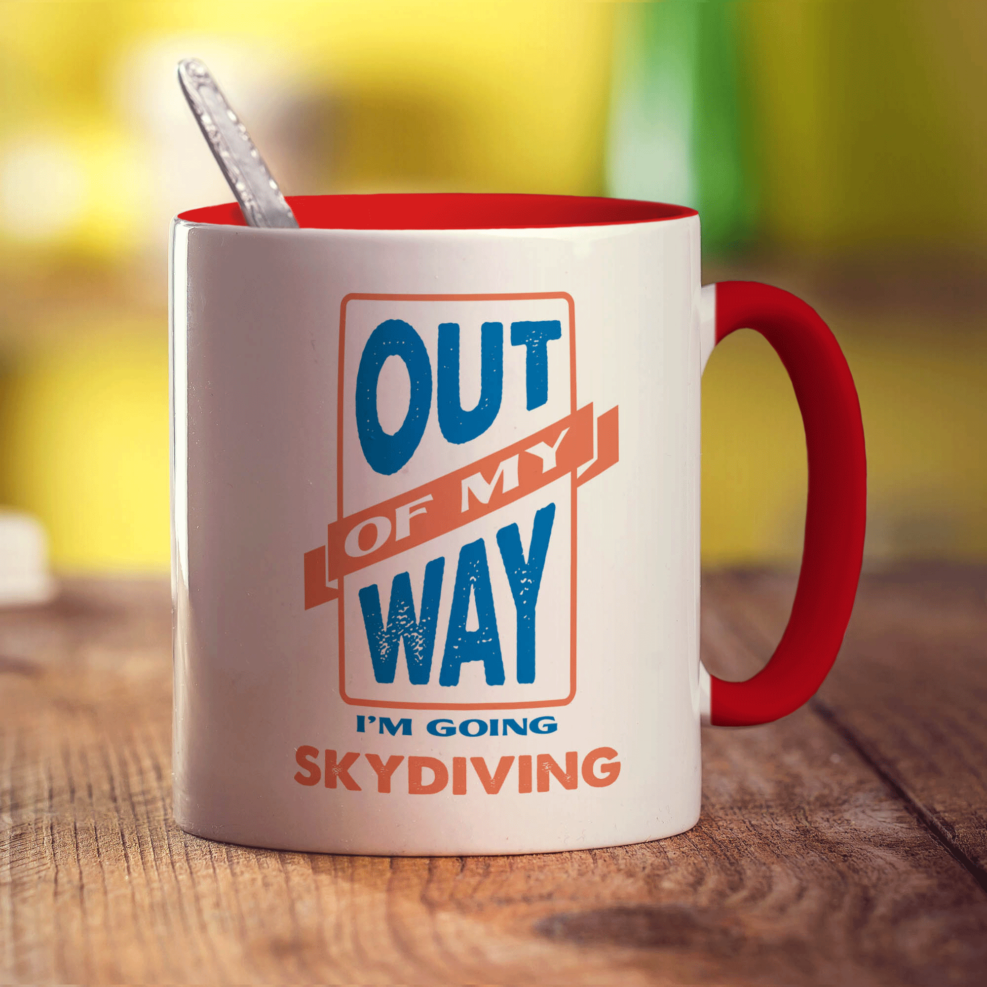 Out of My Way I'm Going Skydiving Mug - Standard 330ml (11oz) / Red