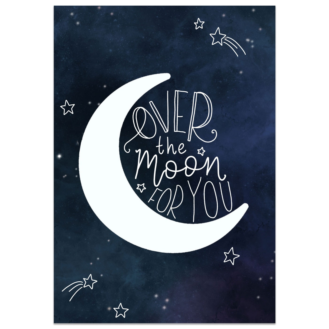 Over the Moon for You Card