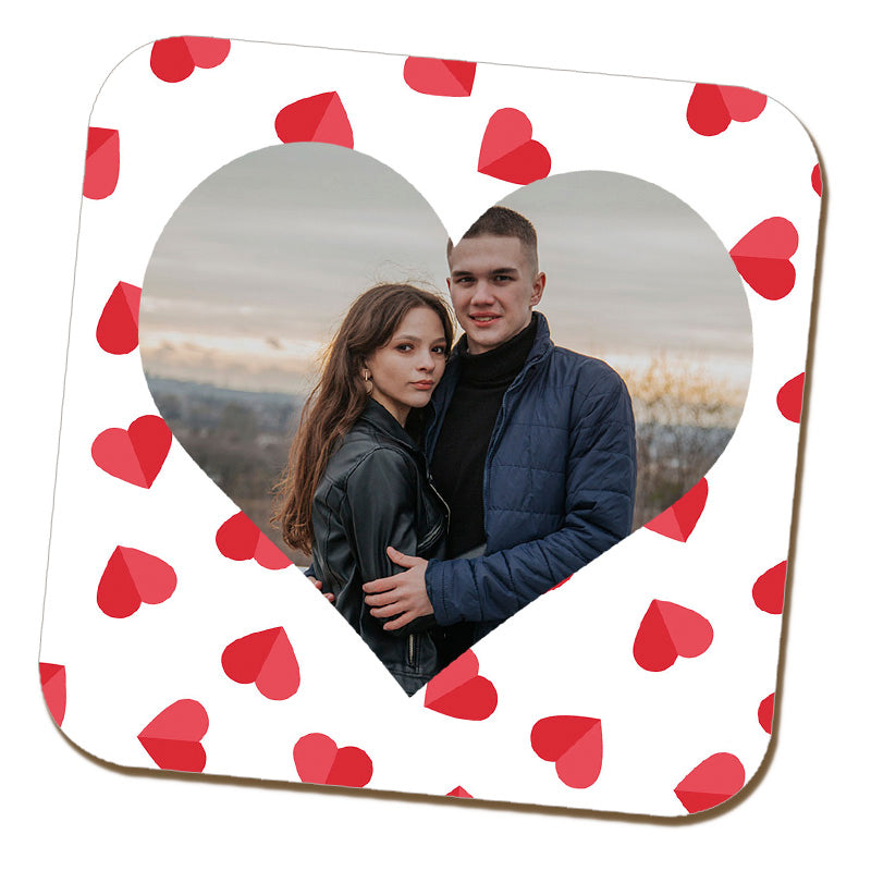 Red Hearts Photo Coaster