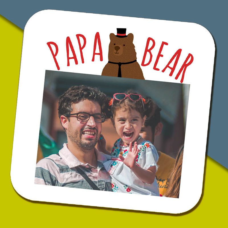 Papa Bear Photo Coaster