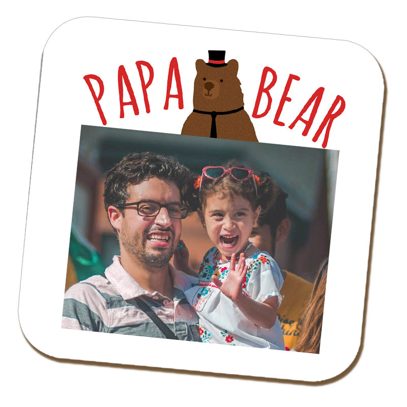 Papa Bear Photo Coaster
