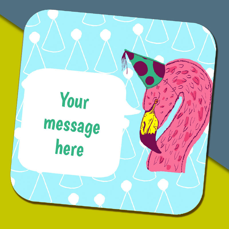 Party Flamingo Coaster by Rebecca Garforth