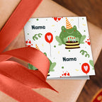 Party Frog Name Wrapping Paper
