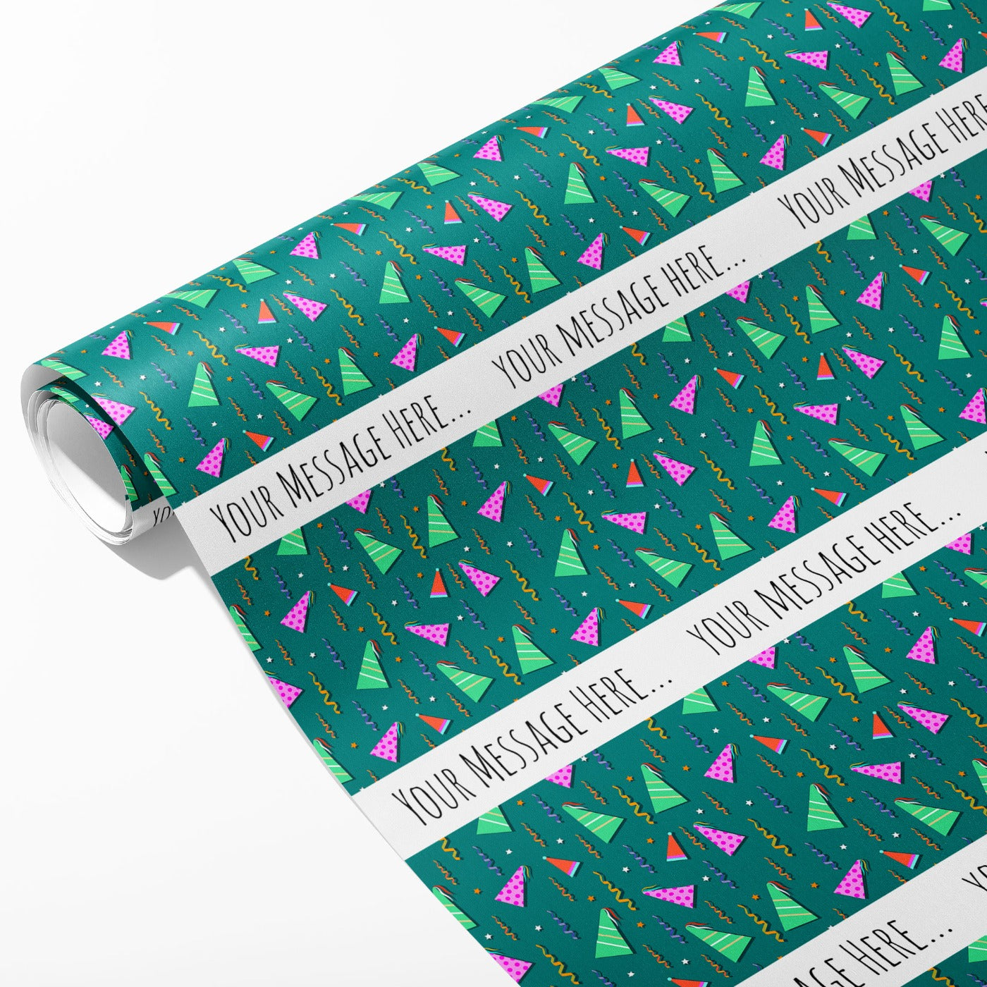 Party Hat Message Wrapping Paper