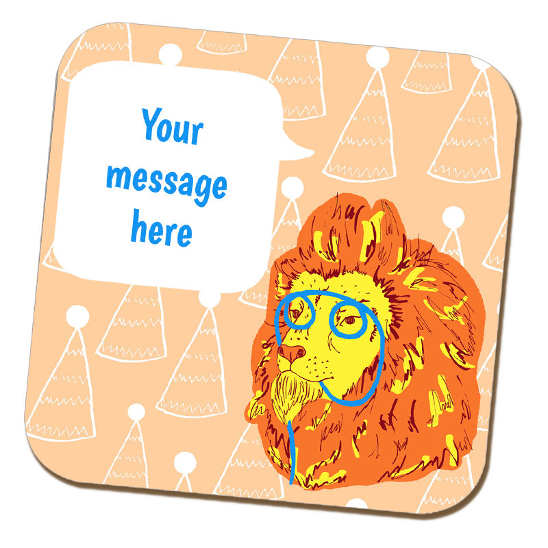 Party Lion Coaster by Rebecca Garforth
