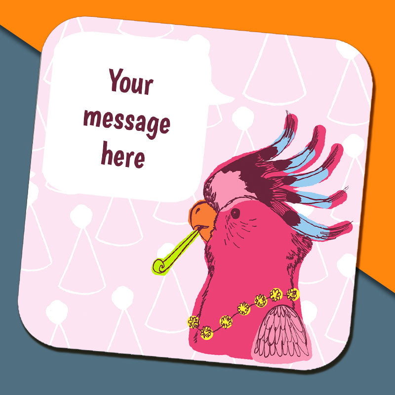 Party Parrot Coaster by Rebecca Garforth