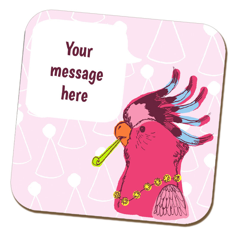 Party Parrot Coaster by Rebecca Garforth