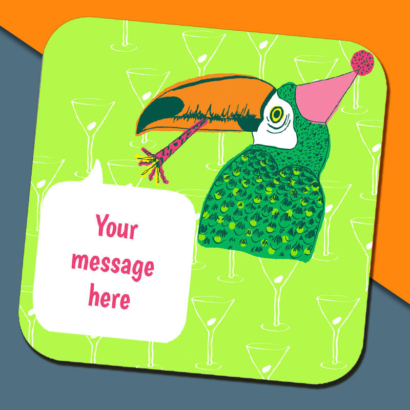 Party Toucan Coaster by Rebecca Garforth
