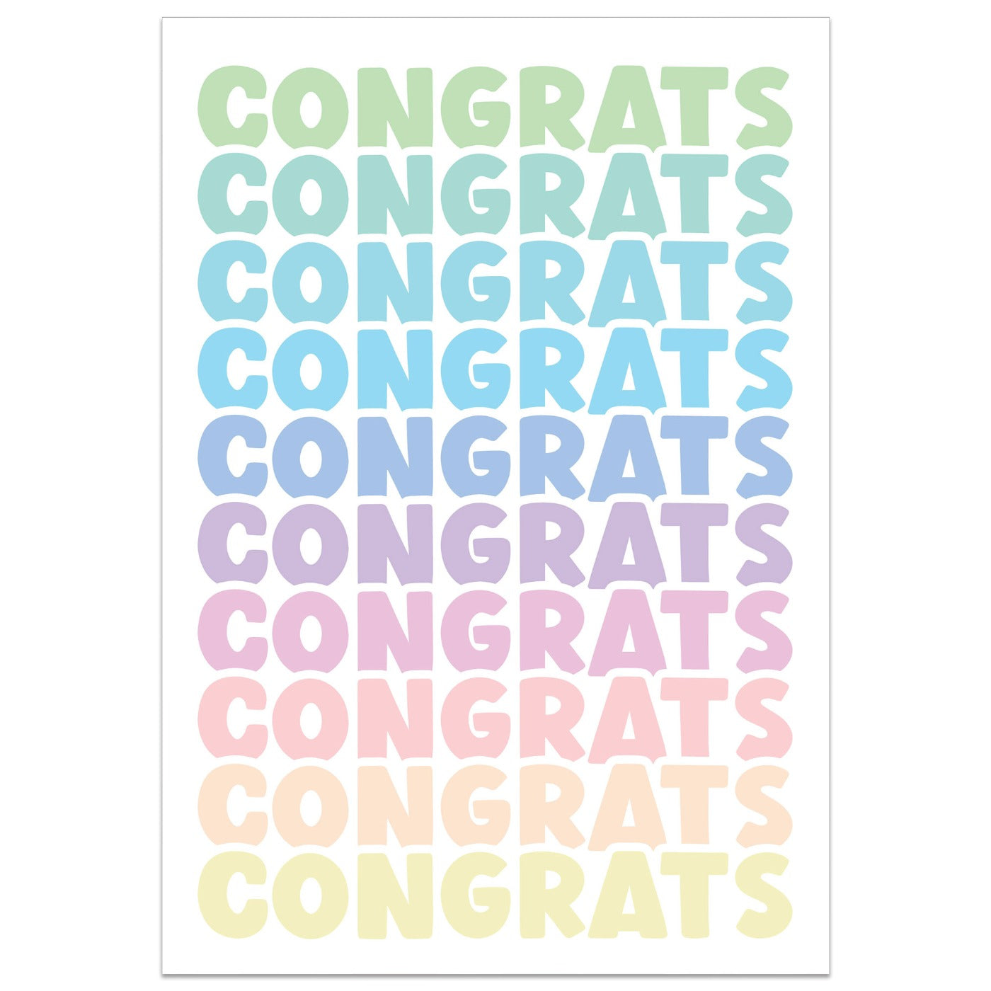 Pastel Congrats Card