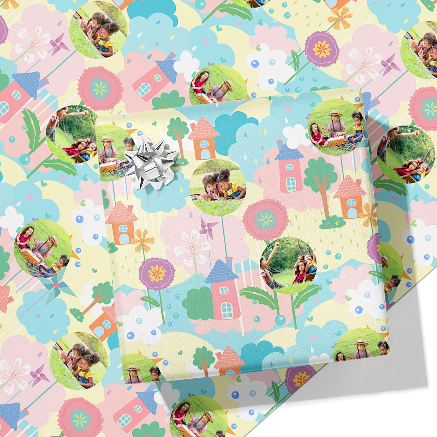 Pastel Town Photo Wrapping Paper