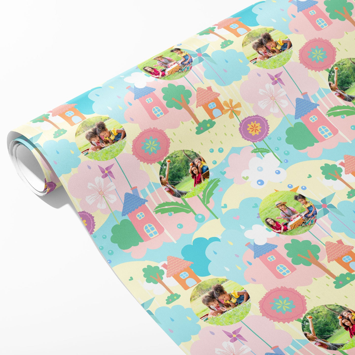 Pastel Town Photo Wrapping Paper