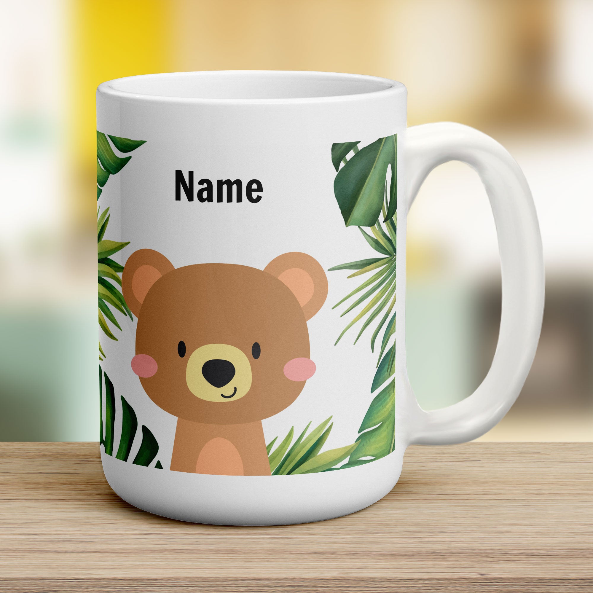 Personalised Bear Mug - Jumbo 440ml (15oz) / White