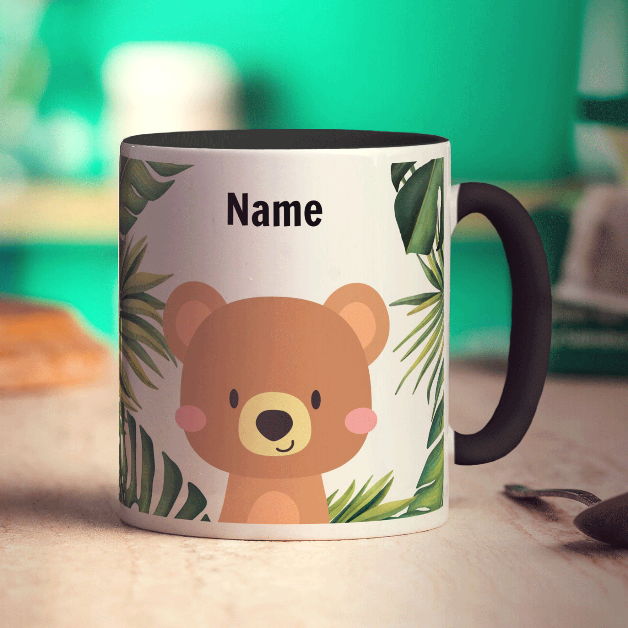 Personalised Bear Mug - Standard 330ml (11oz) / Black