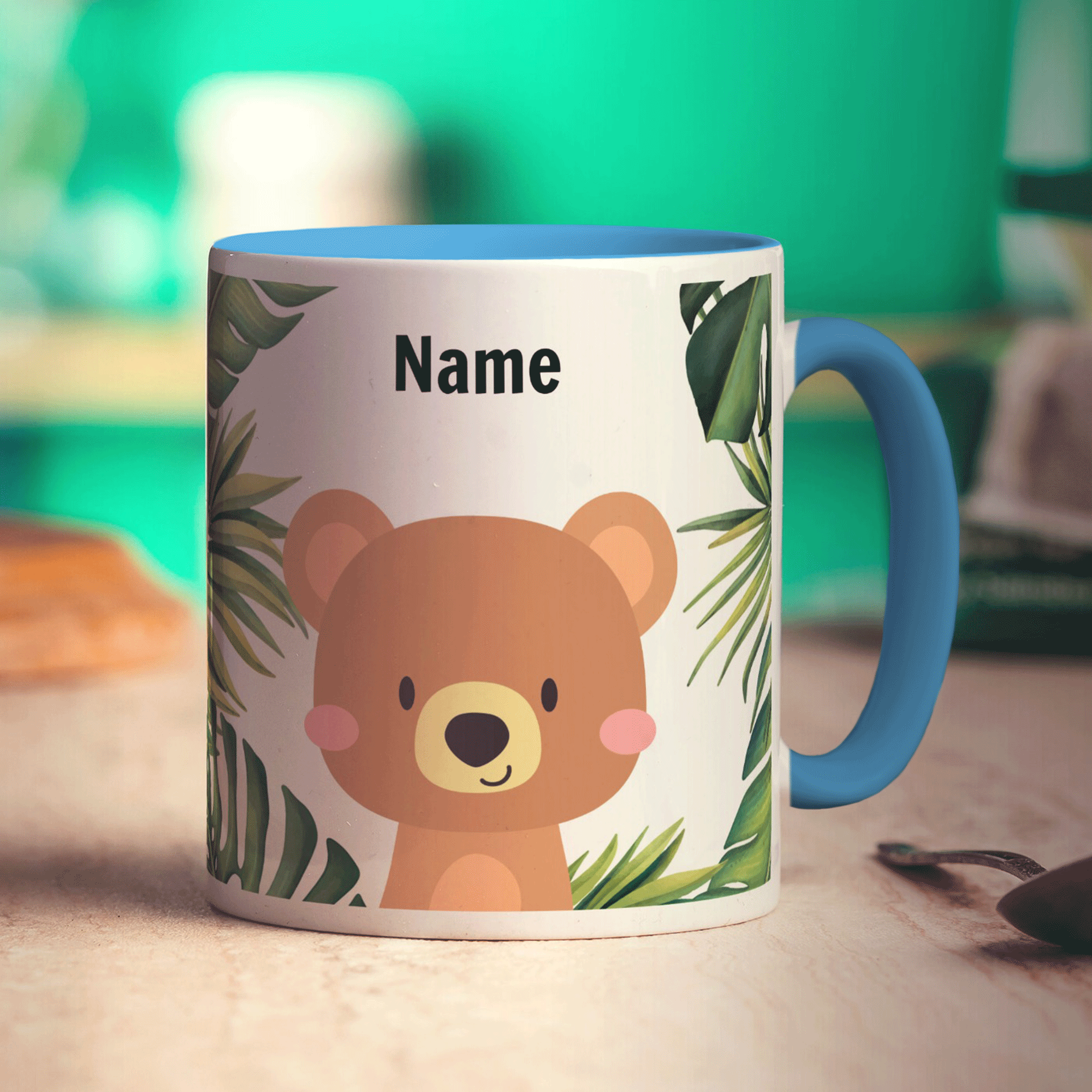 Personalised Bear Mug - Standard 330ml (11oz) / Blue