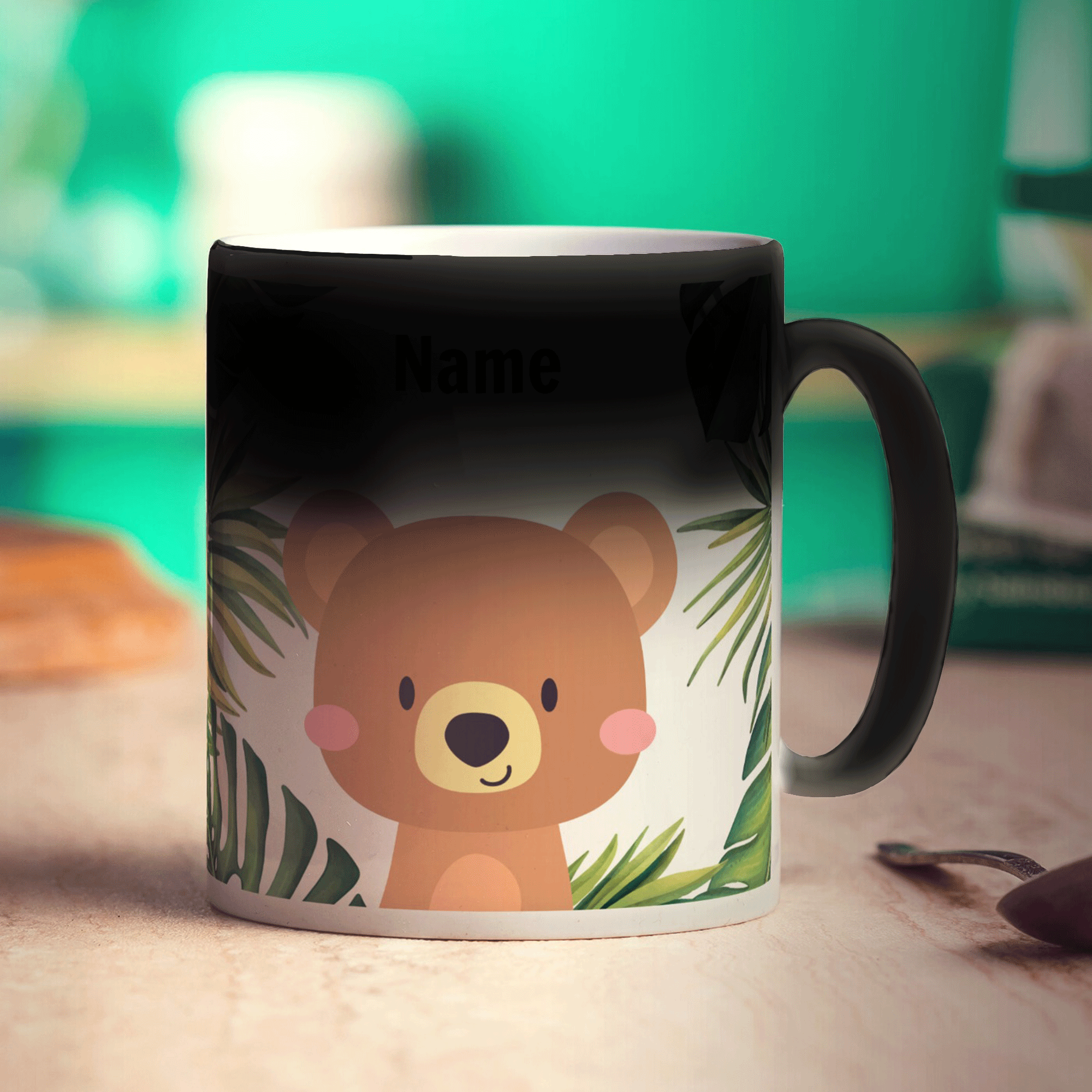 Personalised Bear Mug - Standard 330ml (11oz) / Magic Mug