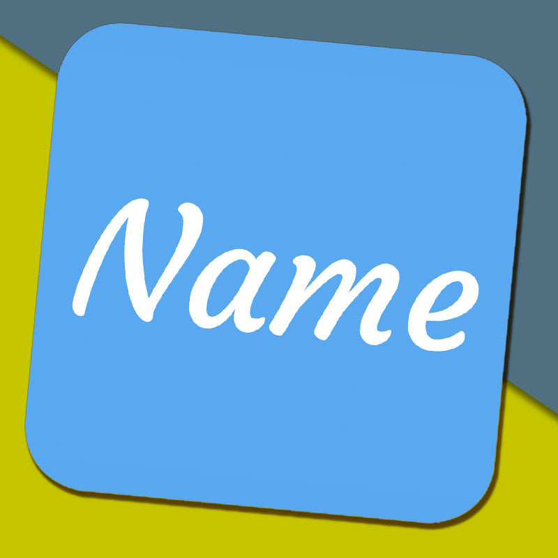 Personalised Blue Coaster With Name