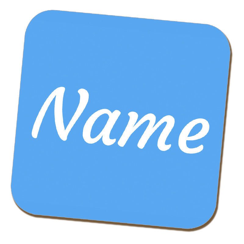 Personalised Blue Coaster With Name