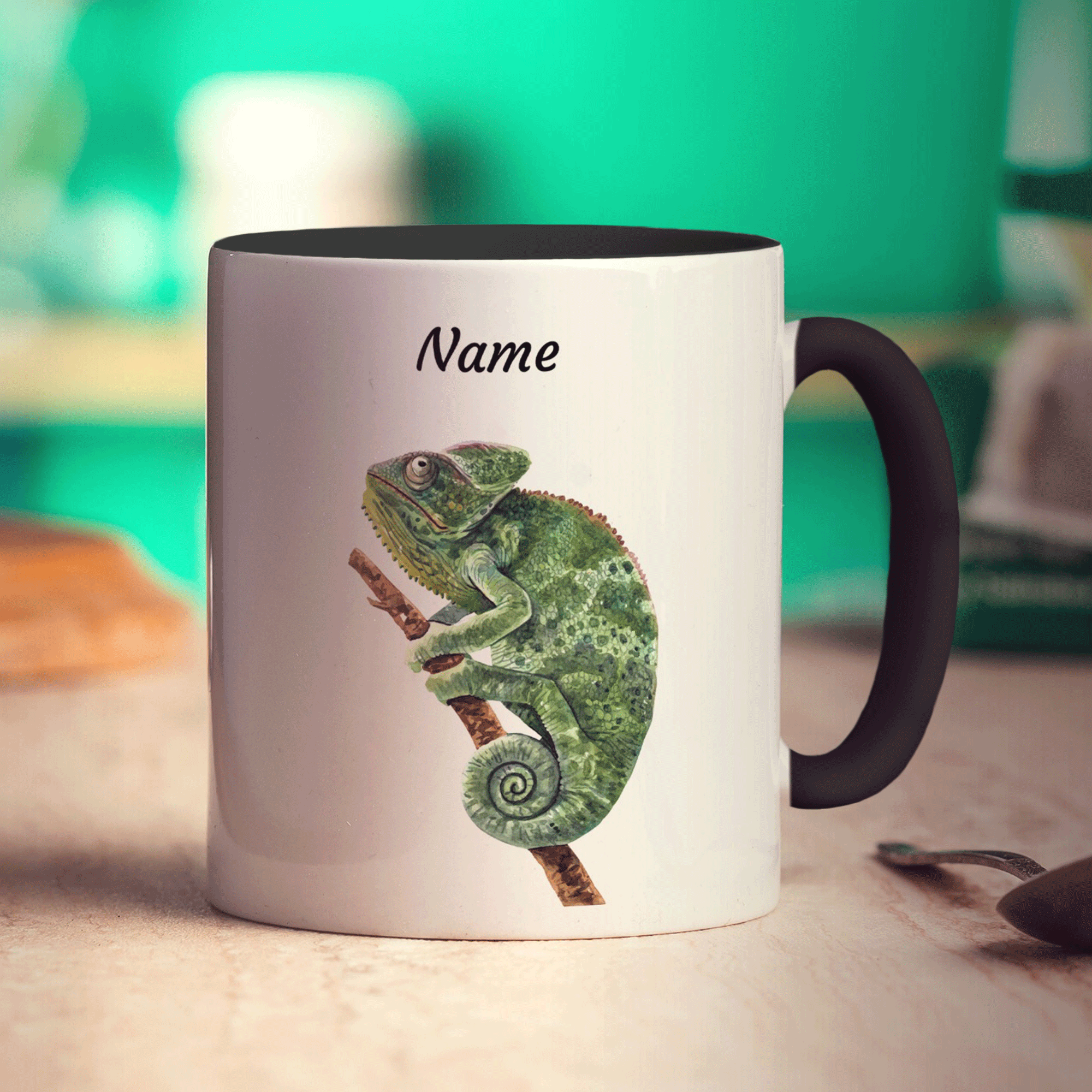 Personalised Chameleon Mug - Standard 330ml (11oz) / Black