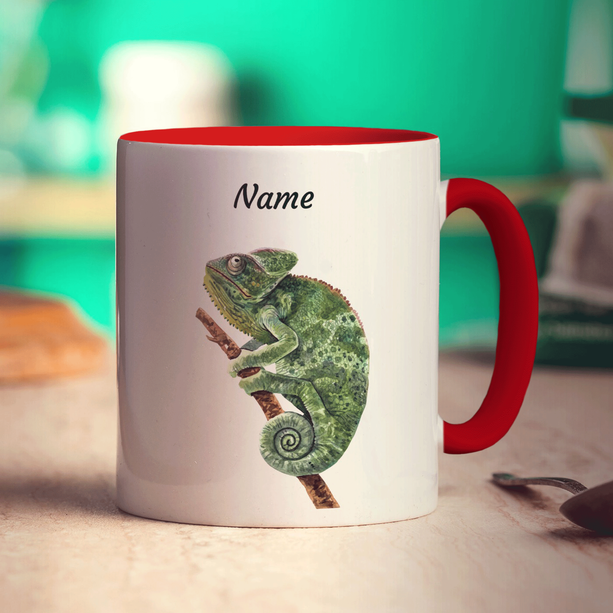 Personalised Chameleon Mug - Standard 330ml (11oz) / Red