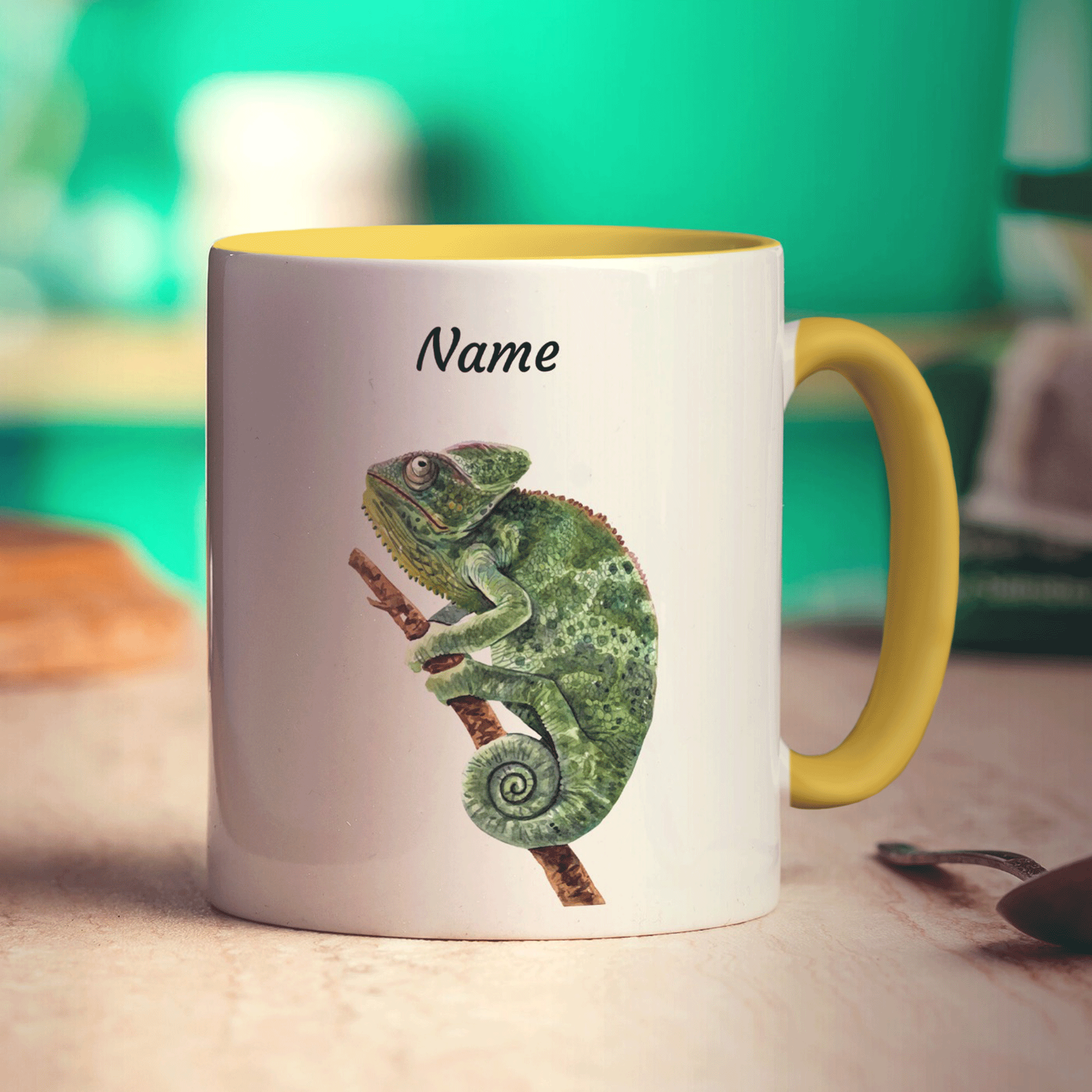 Personalised Chameleon Mug - Standard 330ml (11oz) / Yellow