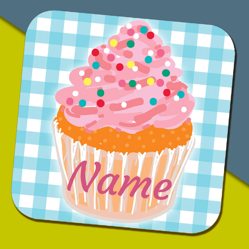 Personalised Cupcake Name Coaster
