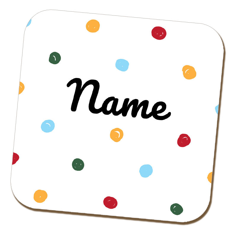Personalised Dotty Coaster